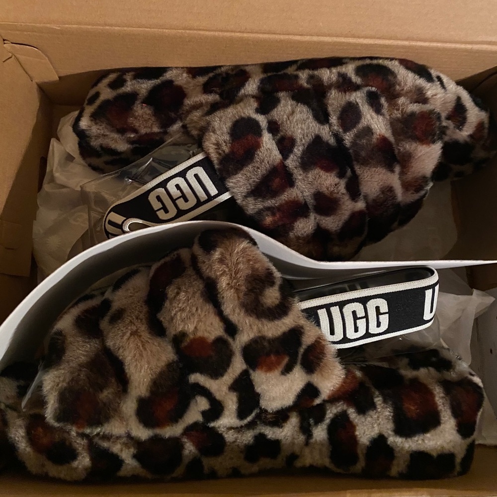 Authentic UGG size 8 cheetah print slippers. New